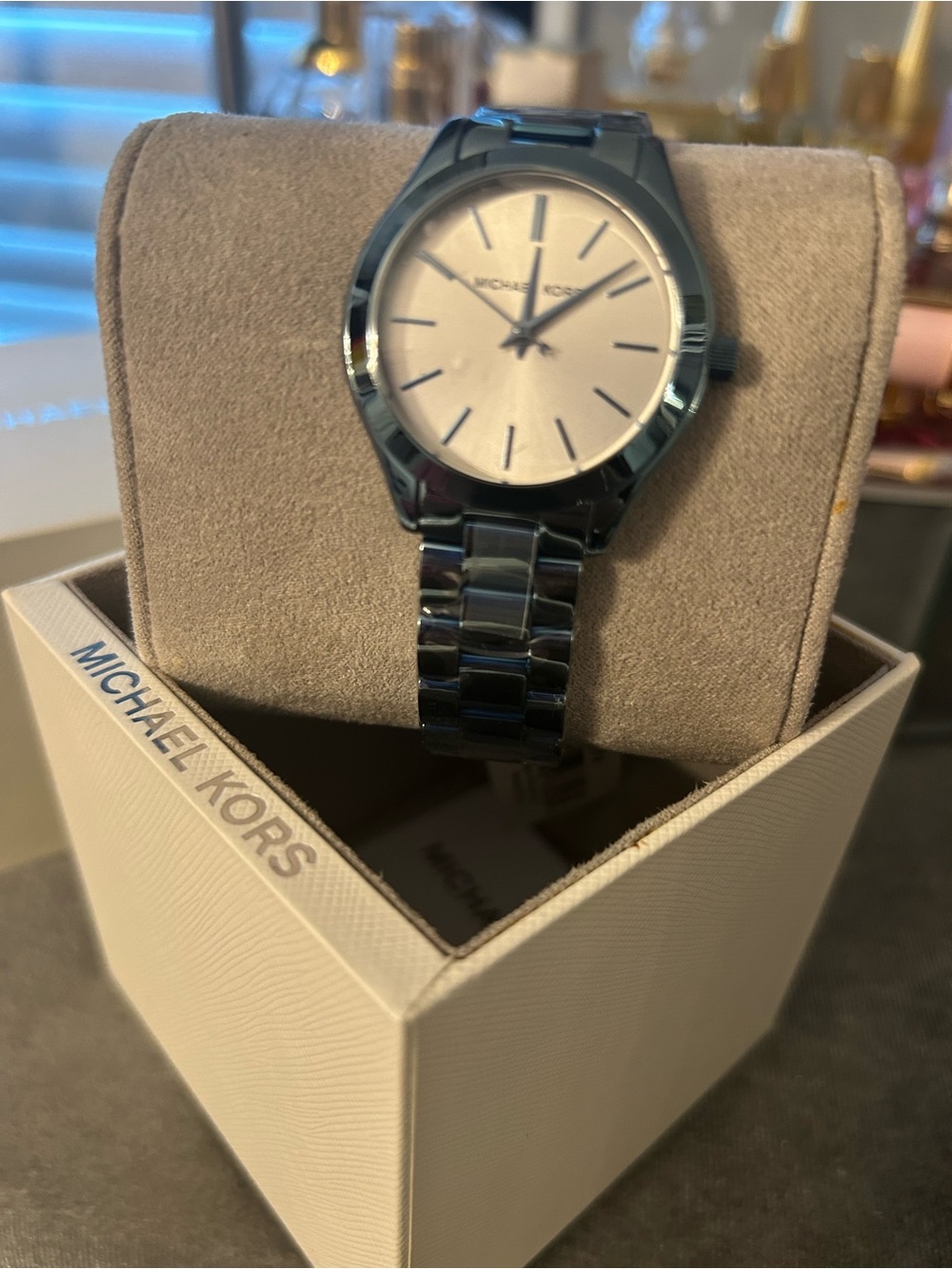 Michael Kors Stainless Steel Bracelet Watch - metallic blue Face